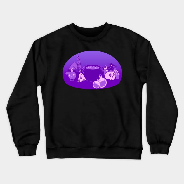 Witch Props (Purple) Crewneck Sweatshirt by AmyMinori